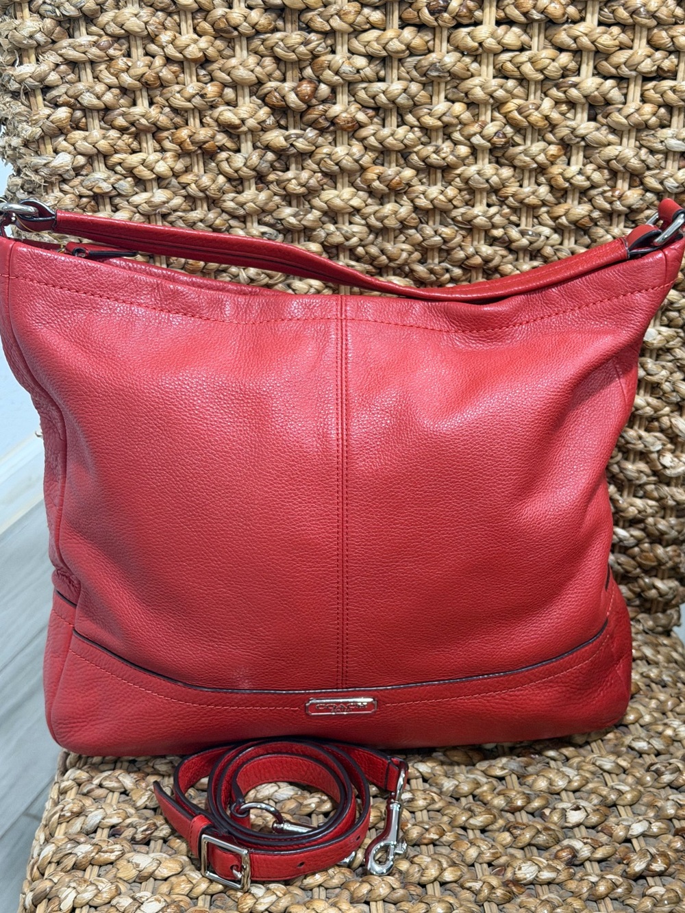 Coach Pebble Leather Hobo Bag